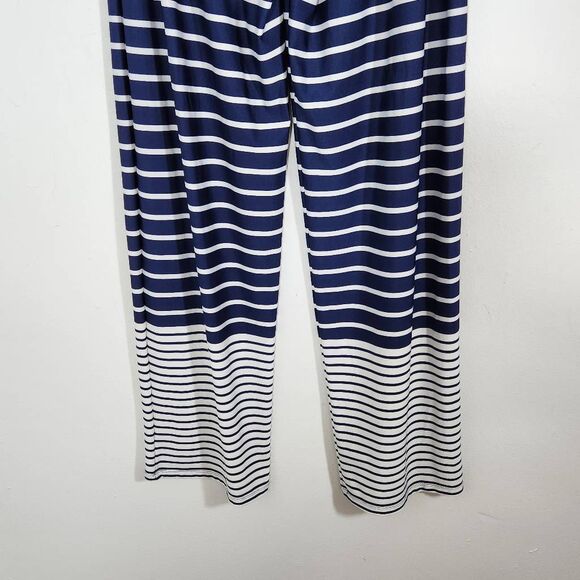 Sunny Leight Navy and White Pull-on Pants NWT Size Small Nautical Stripe Pants - Picture 6 of 12